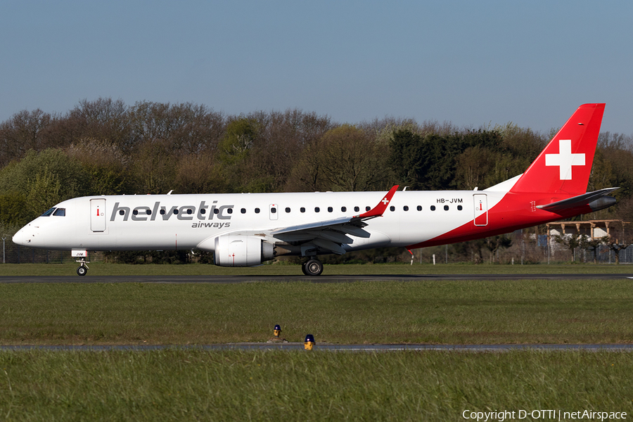 Helvetic Airways Embraer ERJ-190LR (ERJ-190-100LR) (HB-JVM) | Photo 158975