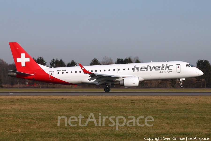 Helvetic Airways Embraer ERJ-190LR (ERJ-190-100LR) (HB-JVM) | Photo 67197