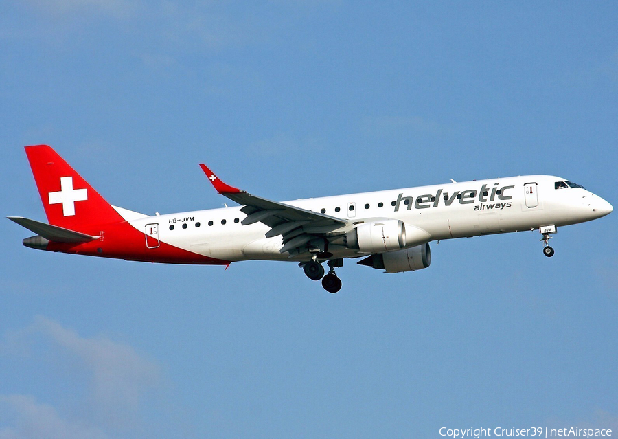 Helvetic Airways Embraer ERJ-190LR (ERJ-190-100LR) (HB-JVM) | Photo 93057