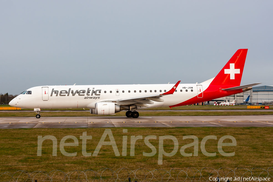 Helvetic Airways Embraer ERJ-190LR (ERJ-190-100LR) (HB-JVM) | Photo 93928