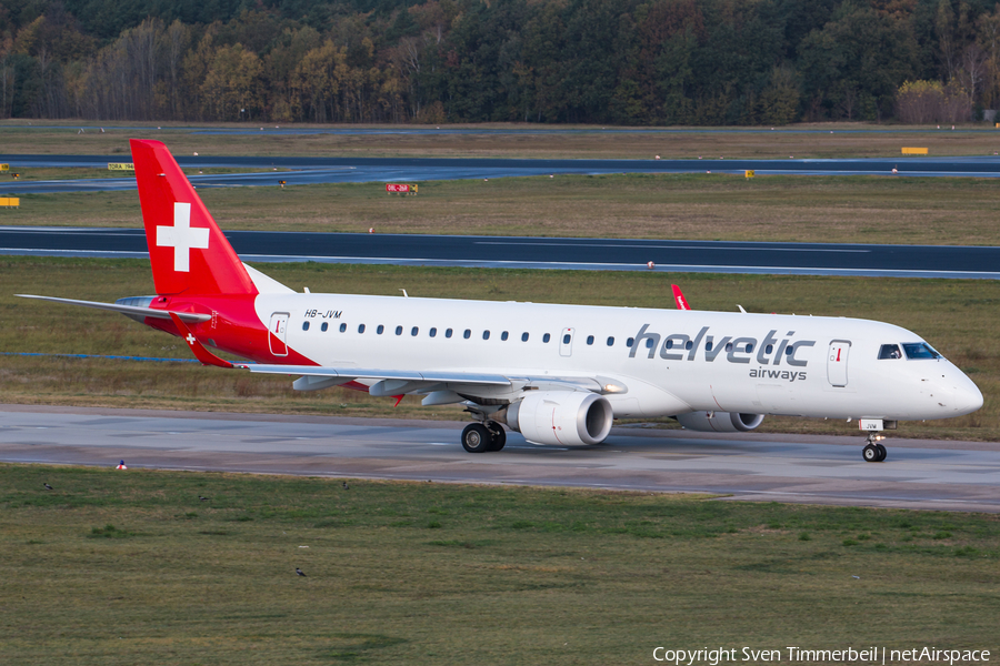 Helvetic Airways Embraer ERJ-190LR (ERJ-190-100LR) (HB-JVM) | Photo 194880