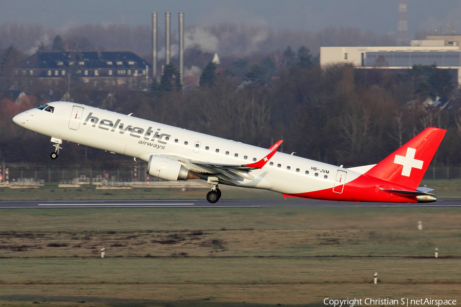 Helvetic Airways Embraer ERJ-190LR (ERJ-190-100LR) (HB-JVM) | Photo 369144