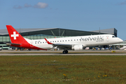 Helvetic Airways Embraer ERJ-190LR (ERJ-190-100LR) (HB-JVM) at  Gdansk - Lech Walesa, Poland