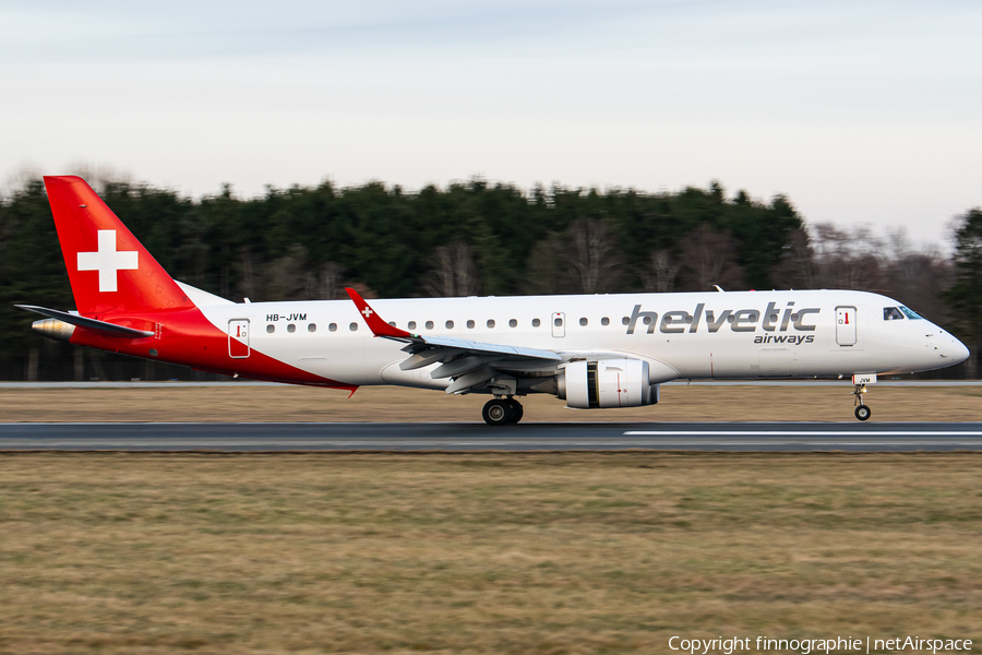Helvetic Airways Embraer ERJ-190LR (ERJ-190-100LR) (HB-JVM) | Photo 435812