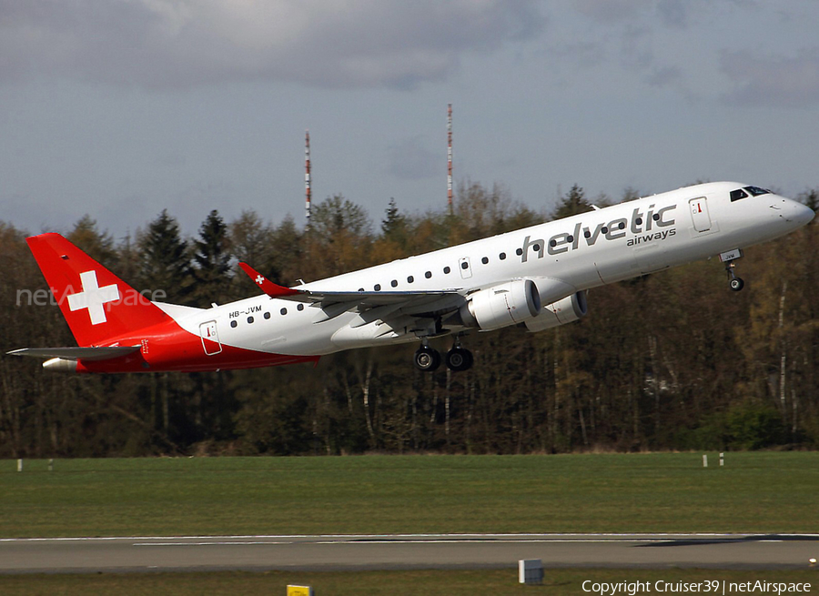 Helvetic Airways Embraer ERJ-190LR (ERJ-190-100LR) (HB-JVM) | Photo 457593