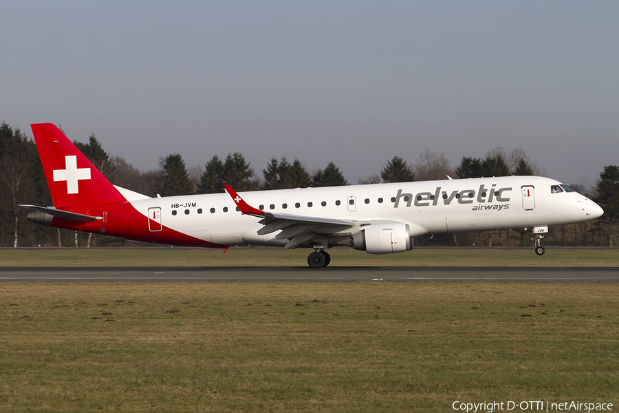 Helvetic Airways Embraer ERJ-190LR (ERJ-190-100LR) (HB-JVM) | Photo 476910