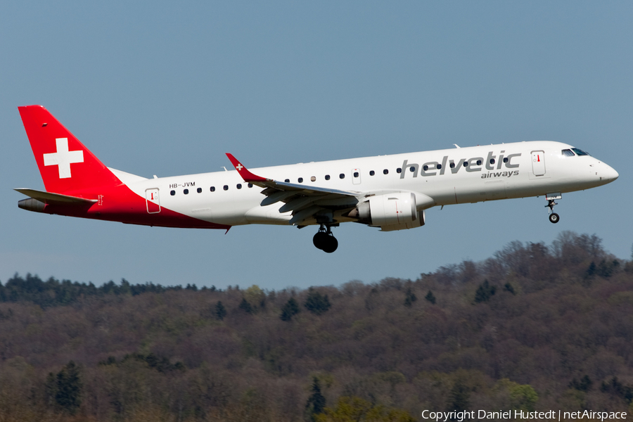 Helvetic Airways Embraer ERJ-190LR (ERJ-190-100LR) (HB-JVM) | Photo 421590