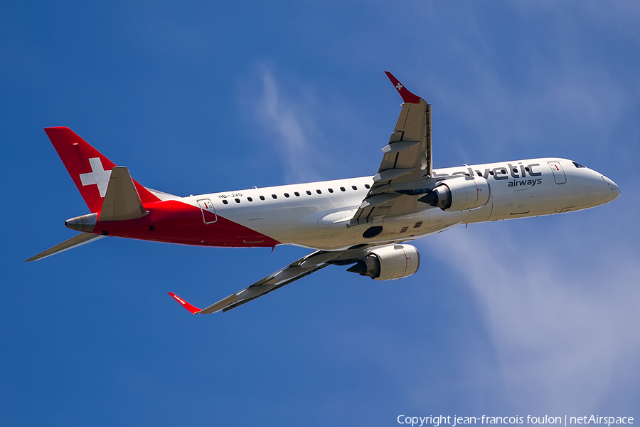 Helvetic Airways Embraer ERJ-190LR (ERJ-190-100LR) (HB-JVO) | Photo 164619