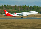 Helvetic Airways Embraer ERJ-190LR (ERJ-190-100LR) (HB-JVO) at  Oslo - Gardermoen, Norway