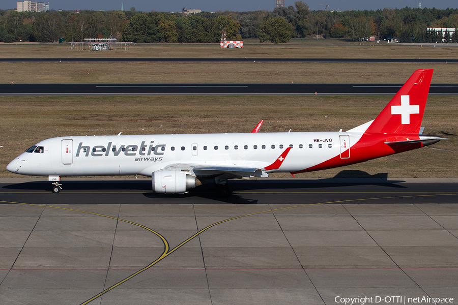 Helvetic Airways Embraer ERJ-190LR (ERJ-190-100LR) (HB-JVO) | Photo 269973