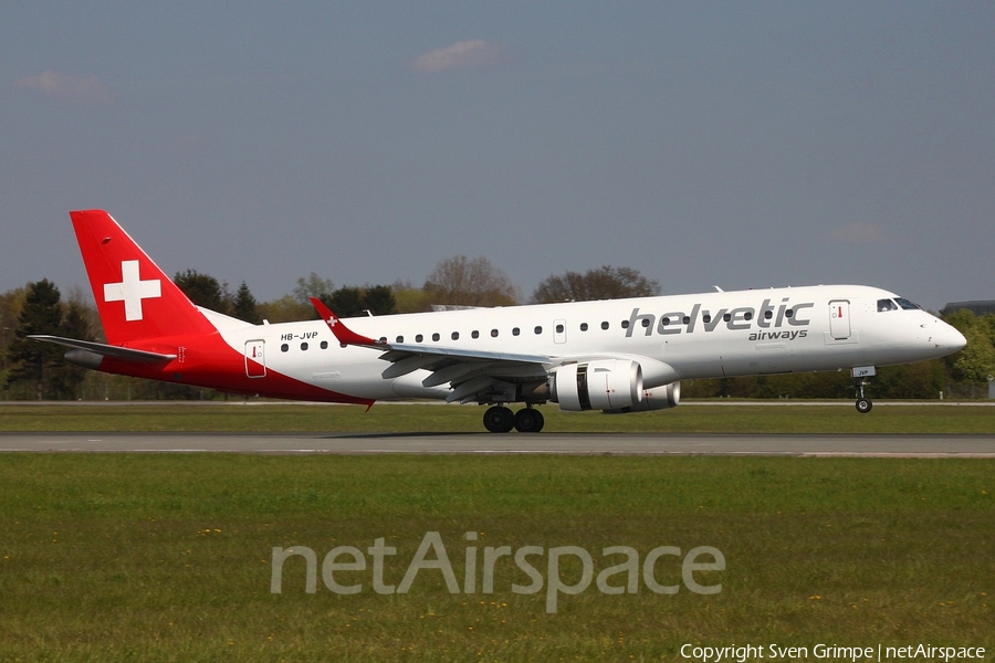 Helvetic Airways Embraer ERJ-190LR (ERJ-190-100LR) (HB-JVP) | Photo 106934