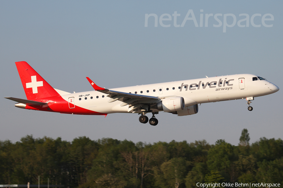 Helvetic Airways Embraer ERJ-190LR (ERJ-190-100LR) (HB-JVP) | Photo 107877