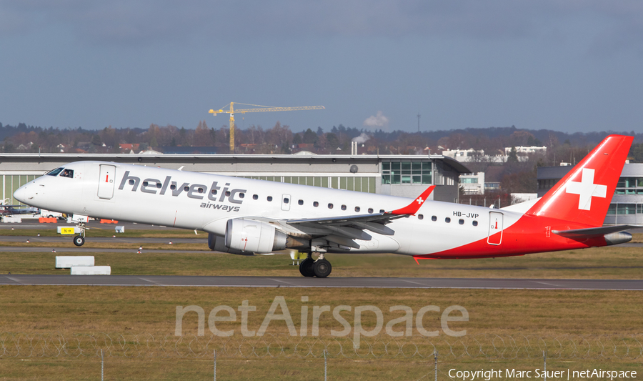 Helvetic Airways Embraer ERJ-190LR (ERJ-190-100LR) (HB-JVP) | Photo 362429