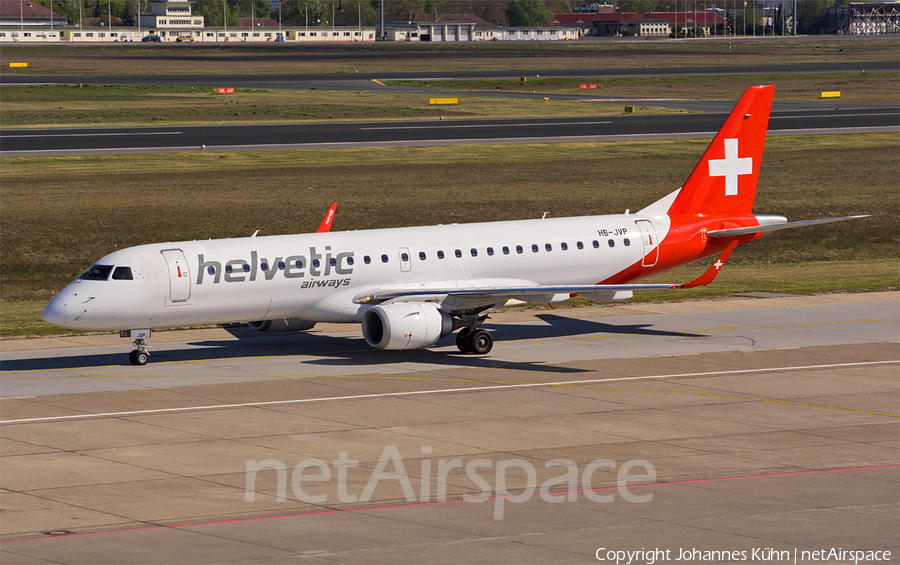 Helvetic Airways Embraer ERJ-190LR (ERJ-190-100LR) (HB-JVP) | Photo 159665