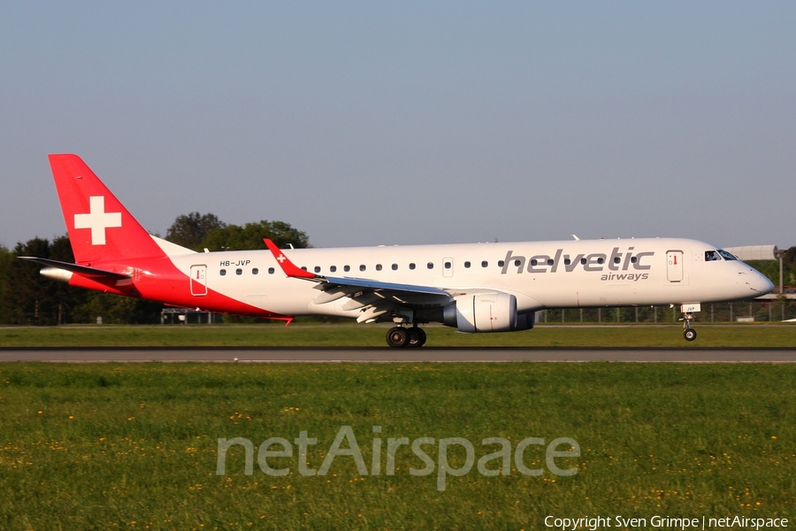 Helvetic Airways Embraer ERJ-190LR (ERJ-190-100LR) (HB-JVP) | Photo 443662