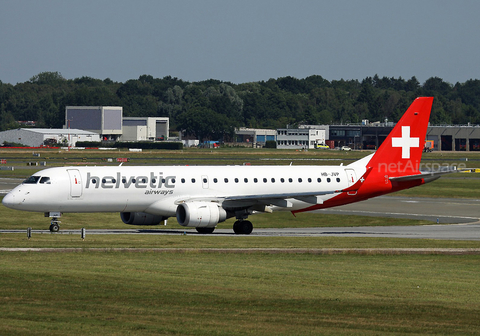 Helvetic Airways Embraer ERJ-190LR (ERJ-190-100LR) (HB-JVP) at  Hamburg - Fuhlsbuettel (Helmut Schmidt), Germany