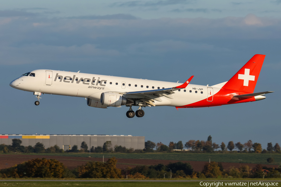 Helvetic Airways Embraer ERJ-190LR (ERJ-190-100LR) (HB-JVP) | Photo 531065