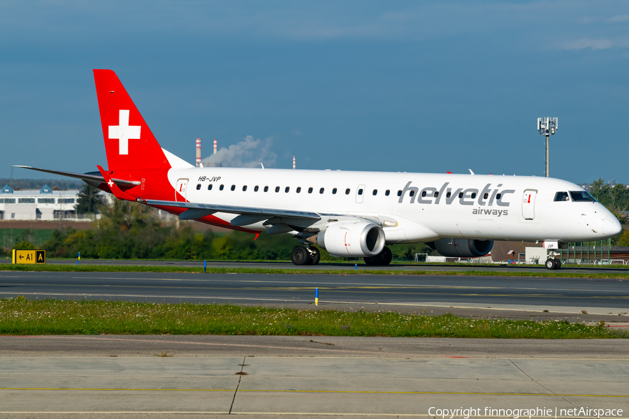 Helvetic Airways Embraer ERJ-190LR (ERJ-190-100LR) (HB-JVP) | Photo 531689