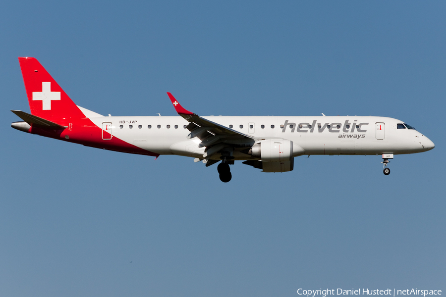 Helvetic Airways Embraer ERJ-190LR (ERJ-190-100LR) (HB-JVP) | Photo 421092