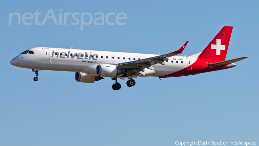 Helvetic Airways Embraer ERJ-190LR (ERJ-190-100LR) (HB-JVQ) | Photo 136717