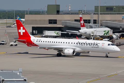 Helvetic Airways Embraer ERJ-190LR (ERJ-190-100LR) (HB-JVQ) at  Zurich - Kloten, Switzerland