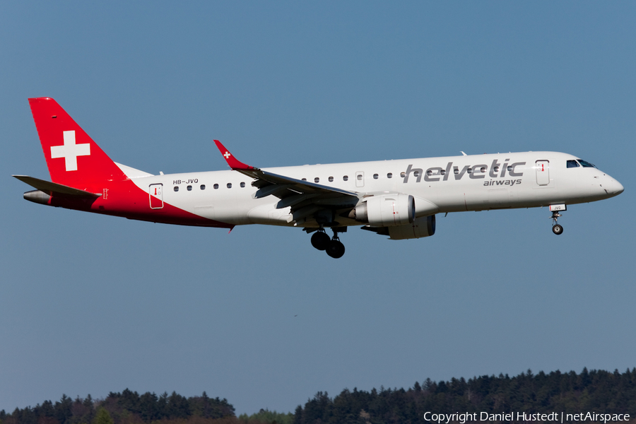 Helvetic Airways Embraer ERJ-190LR (ERJ-190-100LR) (HB-JVQ) | Photo 421593