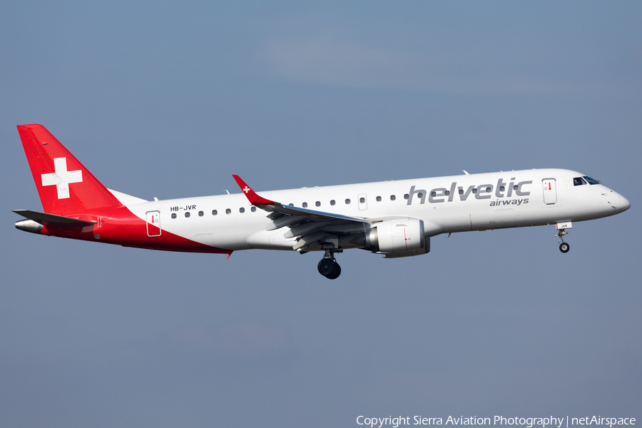 Helvetic Airways Embraer ERJ-190LR (ERJ-190-100LR) (HB-JVR) | Photo 327519
