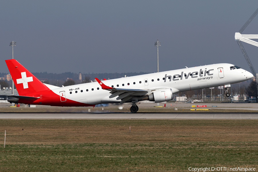 Helvetic Airways Embraer ERJ-190LR (ERJ-190-100LR) (HB-JVR) | Photo 152869