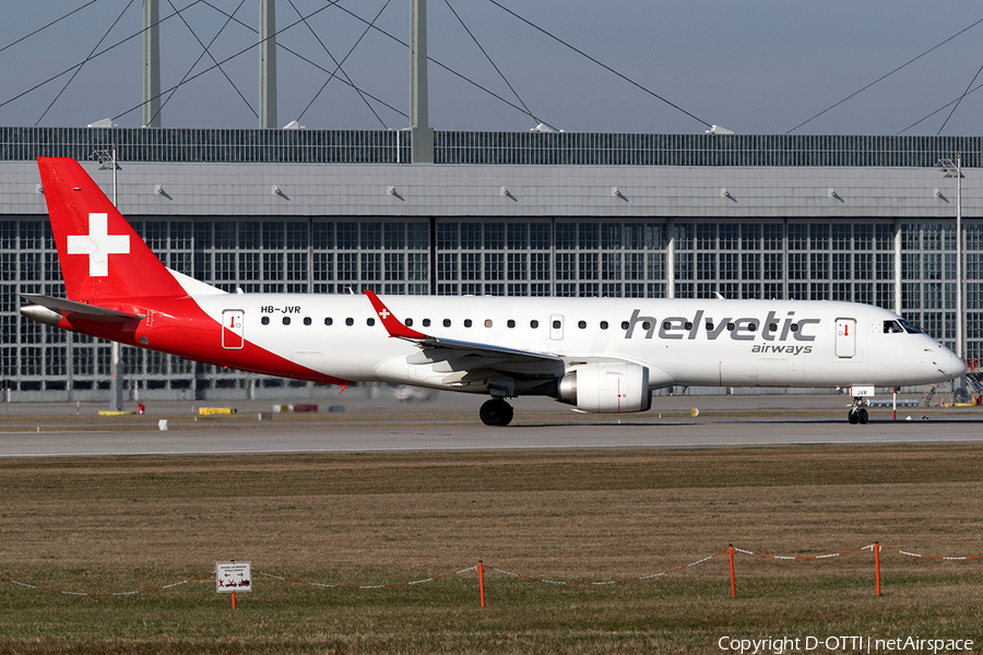Helvetic Airways Embraer ERJ-190LR (ERJ-190-100LR) (HB-JVR) | Photo 153153