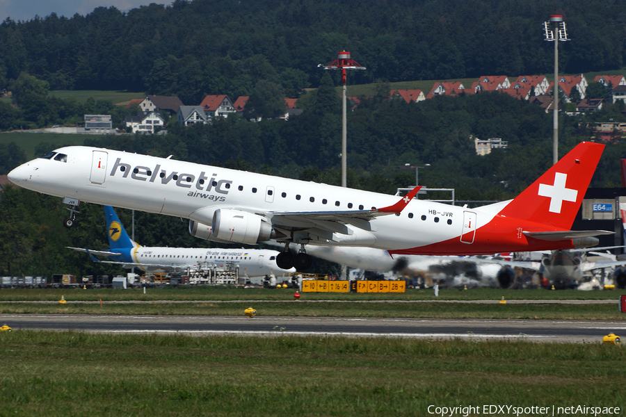 Helvetic Airways Embraer ERJ-190LR (ERJ-190-100LR) (HB-JVR) | Photo 276671