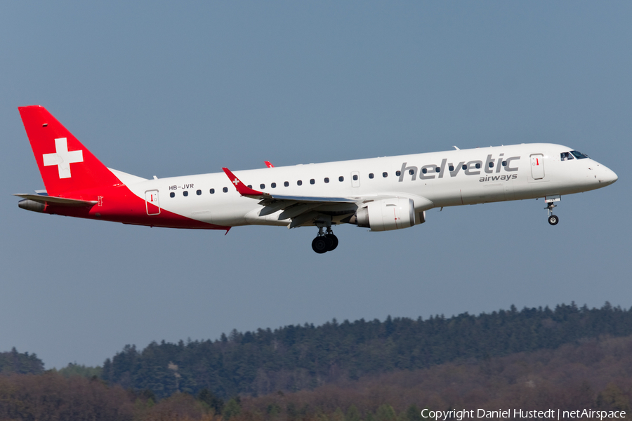 Helvetic Airways Embraer ERJ-190LR (ERJ-190-100LR) (HB-JVR) | Photo 421094