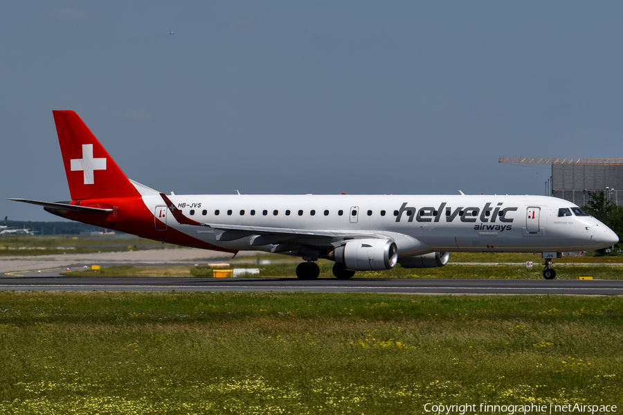 Helvetic Airways Embraer ERJ-190LR (ERJ-190-100LR) (HB-JVS) | Photo 423026