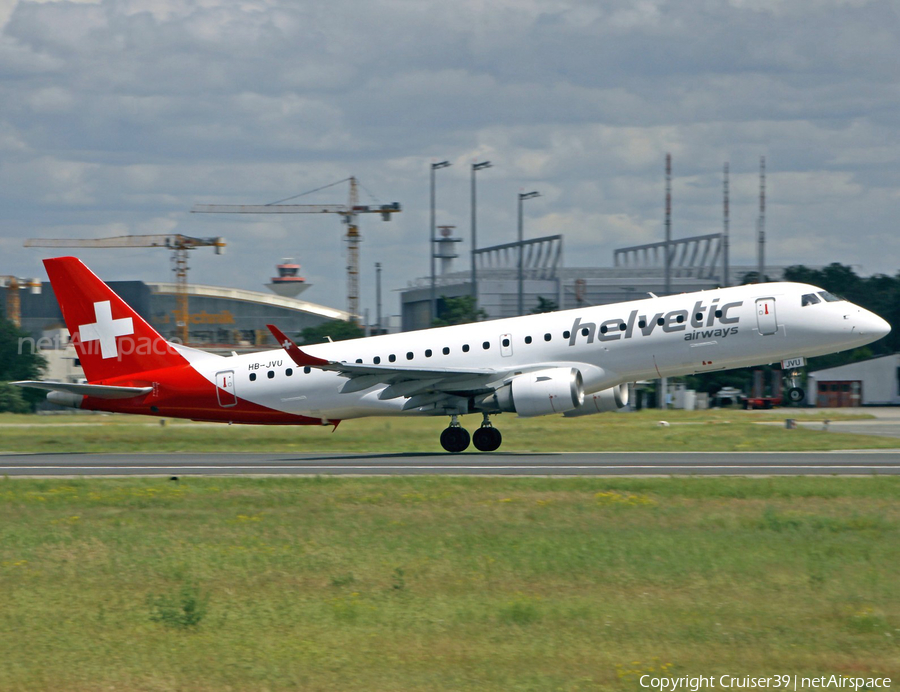 Helvetic Airways Embraer ERJ-190LR (ERJ-190-100LR) (HB-JVU) | Photo 362757