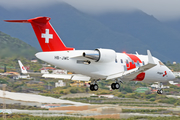 REGA - Swiss Air Rescue Bombardier CL-600-2B16 Challenger 650 (HB-JWC) at  La Palma (Santa Cruz de La Palma), Spain