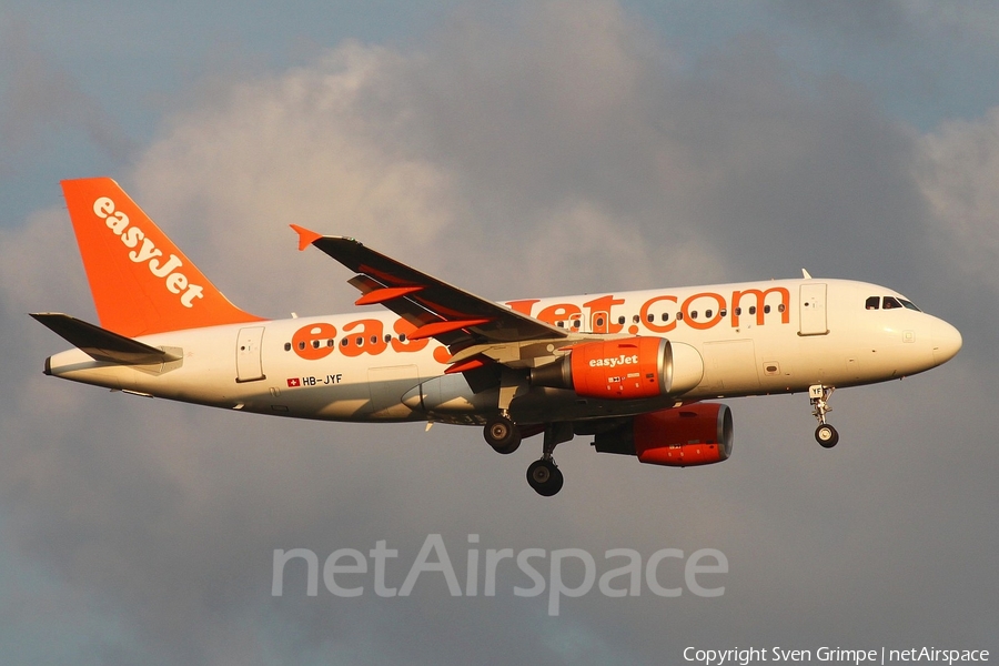 easyJet Switzerland Airbus A319-111 (HB-JYF) | Photo 80297