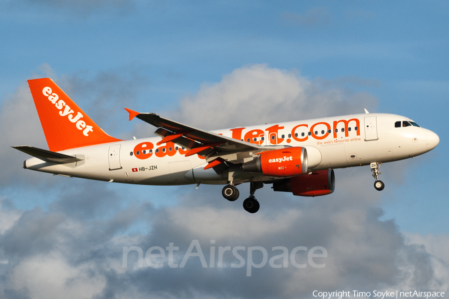 easyJet Switzerland Airbus A319-111 (HB-JZH) | Photo 47292