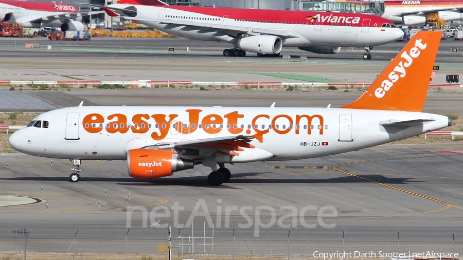 easyJet Switzerland Airbus A319-111 (HB-JZJ) | Photo 213276