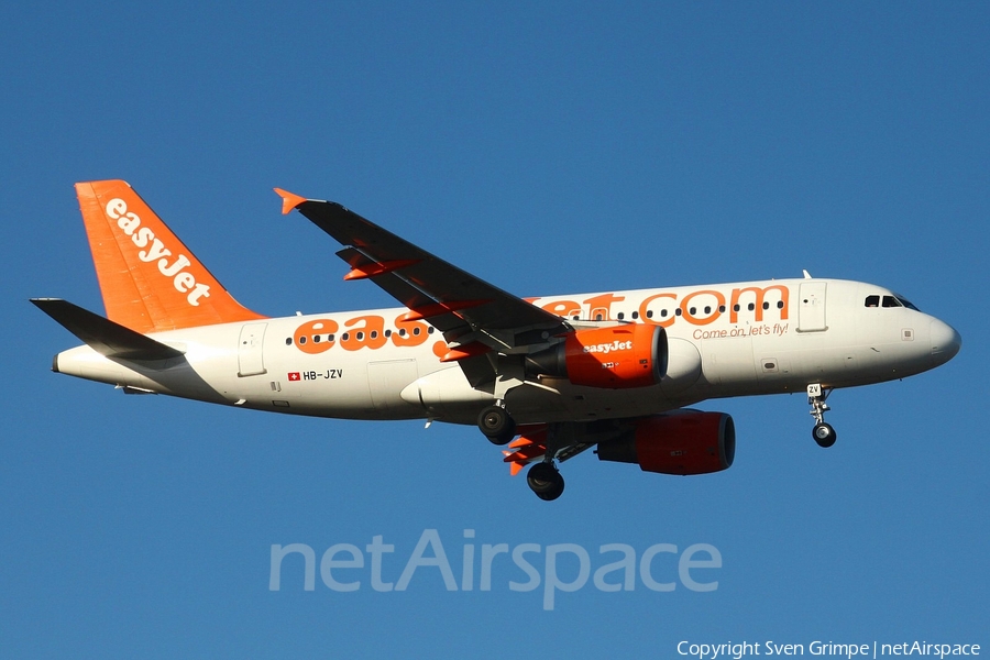 easyJet Switzerland Airbus A319-111 (HB-JZV) | Photo 20045