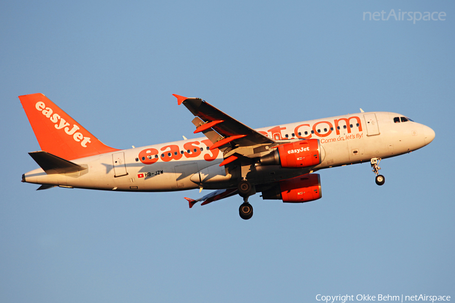 easyJet Switzerland Airbus A319-111 (HB-JZW) | Photo 42292