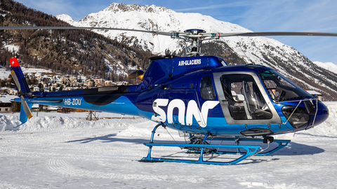 Air Glaciers Airbus Helicopters H125 (HB-ZOU) at  Samedan - St. Moritz, Switzerland