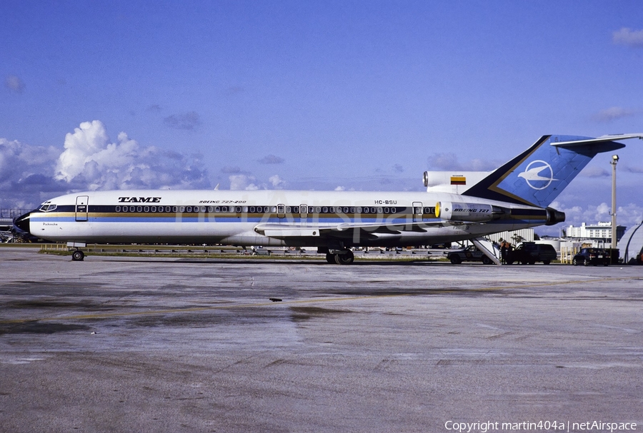TAME - Linea Aerea del Ecuador Boeing 727-230(Adv) (HC-BSU) | Photo 346297