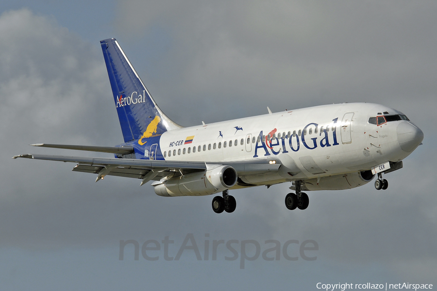 AeroGal - Aerolineas Galapagos Boeing 737-2Y5(Adv) (HC-CER) | Photo 8780