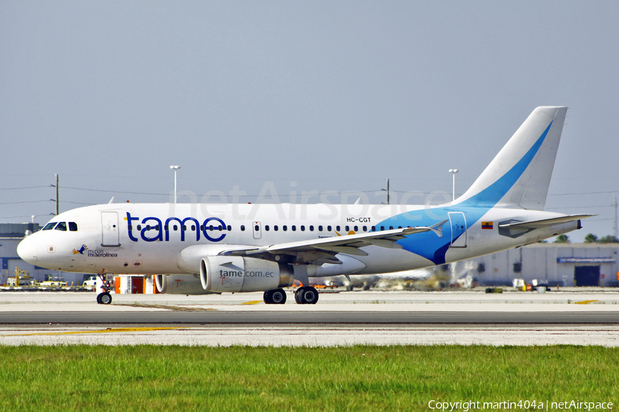 TAME - Linea Aerea del Ecuador Airbus A319-132 (HC-CGT) | Photo 53491