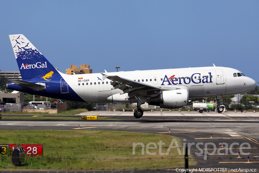 AeroGal - Aerolineas Galapagos Airbus A319-112 (HC-CKP) | Photo 66935