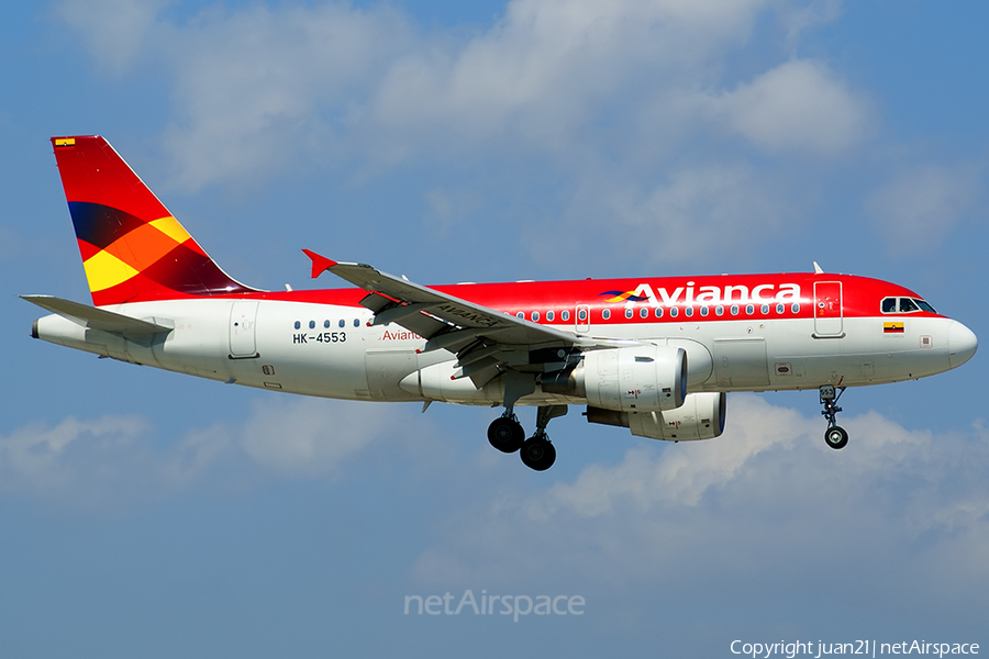 Avianca Airbus A319-115 (HK-4553) | Photo 69910