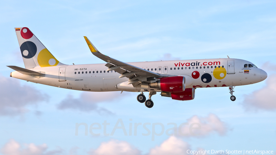 Viva Air Colombia Airbus A320-214 (HK-5274) | Photo 383479