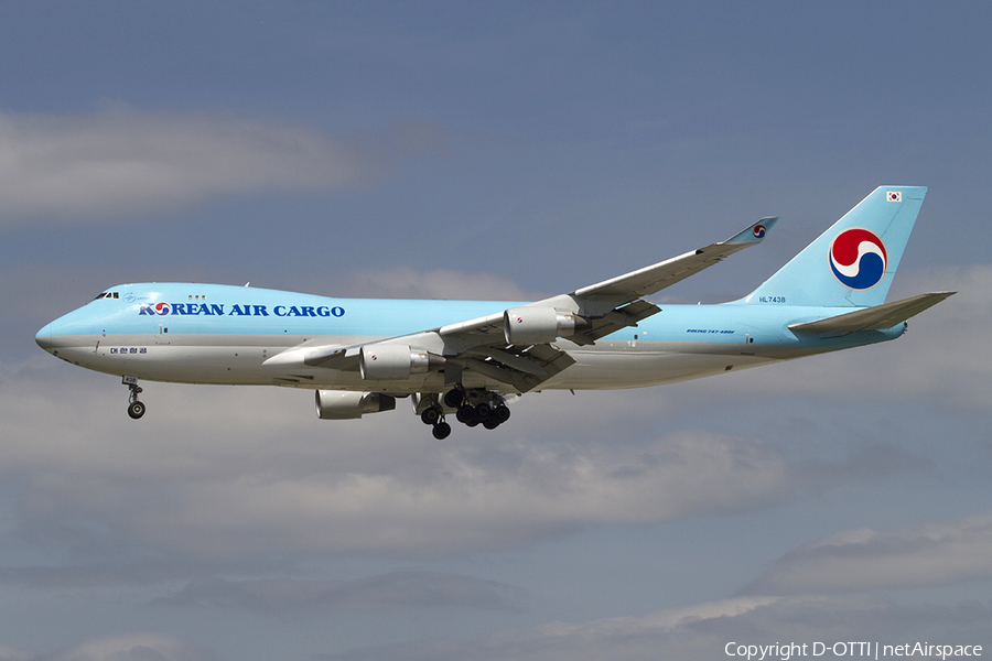 Korean Air Cargo Boeing 747-4B5(ERF) (HL7438) | Photo 290425
