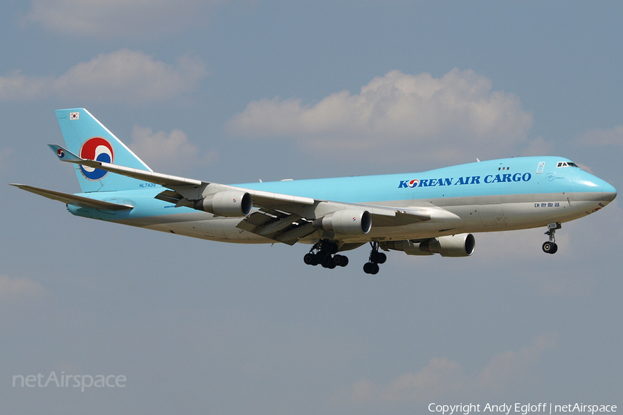 Korean Air Cargo Boeing 747-4B5(ERF) (HL7439) | Photo 225752