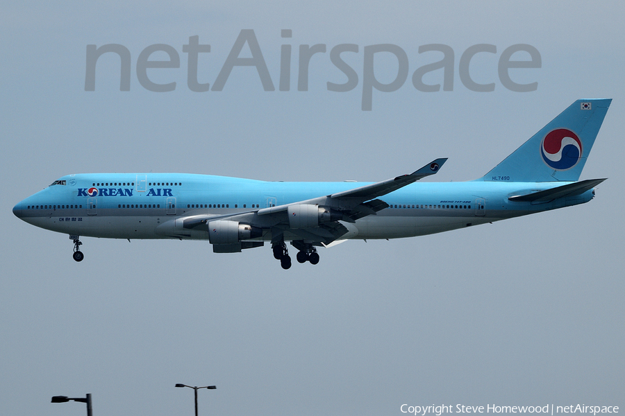 Korean Air Boeing 747-4B5 (HL7490) | Photo 147184