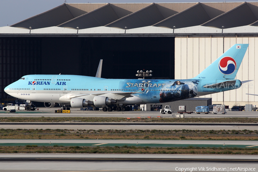 Korean Air Boeing 747-4B5 (HL7491) | Photo 11055